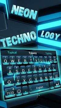 3D  Neon Technology Keyboard screenshot 1