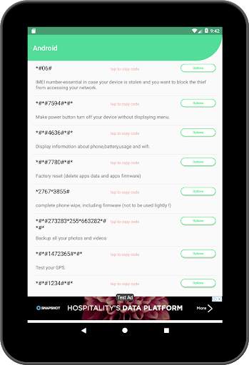 Secret Codes For Android Devices screenshot 5