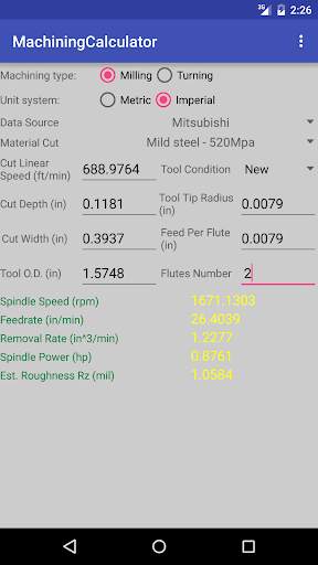 Machining Calculator screenshot 2