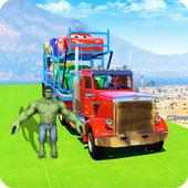 Incredible Superhero Euro Truck Driving Adventure logo