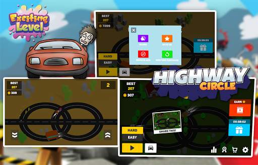 Highway Circle: Try Not To Crash the Car Loop Game स्क्रीनशॉट 2