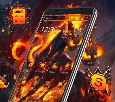 Fire Black Horror Horse Theme screenshot 3
