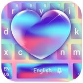Crystal Gradient Heart Keyboard 10001003