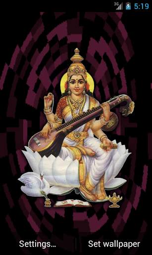 Maa Saraswati Live Wallpaper screenshot 5
