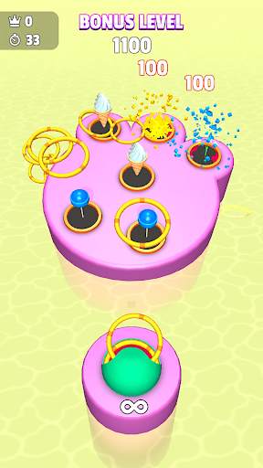 Color Rings 3D - Ring Toss Game screenshot 5