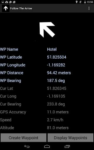 Arrow GPS Navigation Waypoints screenshot 3