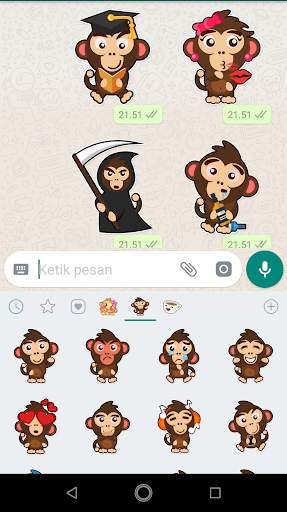 Funny Crazy Monkey Stickers screenshot 7