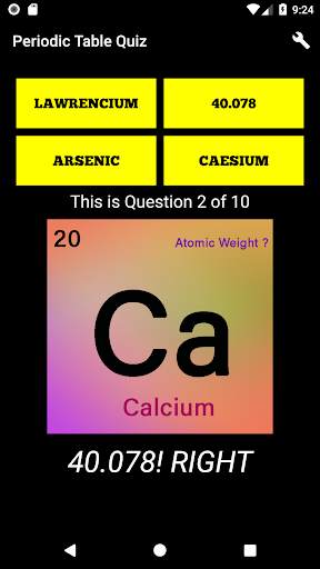 Periodic Table Quiz Chemistry Elements 2018 скриншот 1