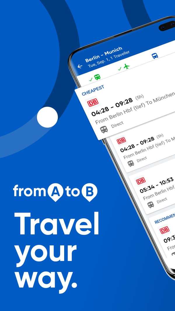fromAtoB: tickets for train, bus & flights screenshot 1