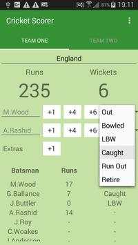 Simple Cricket Scorer screenshot 2