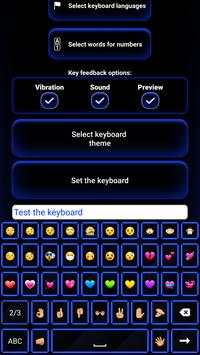 Neon Blue Keyboard Theme screenshot 4