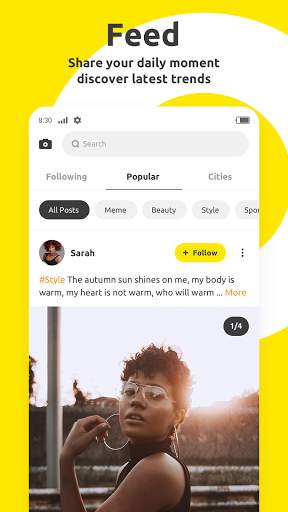 Mochat - Free Voice Chat Rooms, Feed Status, Games screenshot 1