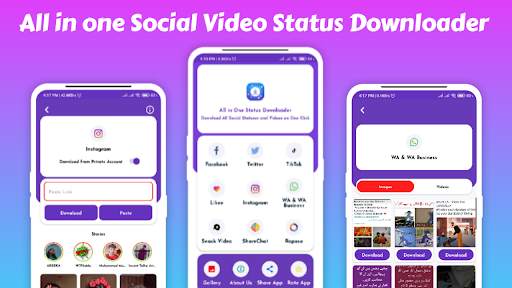 Video Downloader - All in one Social Status Saver screenshot 1
