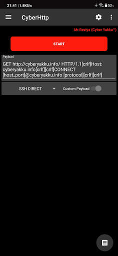 Cyber Http - Custom Header Injector VPN screenshot 1