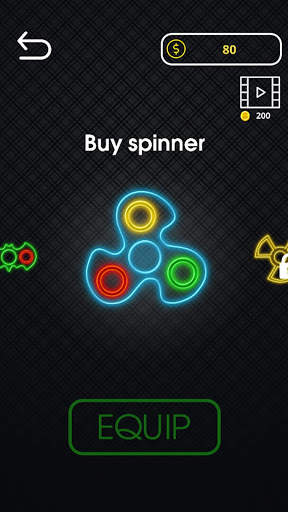 Fidget spinner neon glow joke app screenshot 2