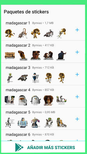 Stickers de Madagascar para WhatsApp  WAStickerApp screenshot 1