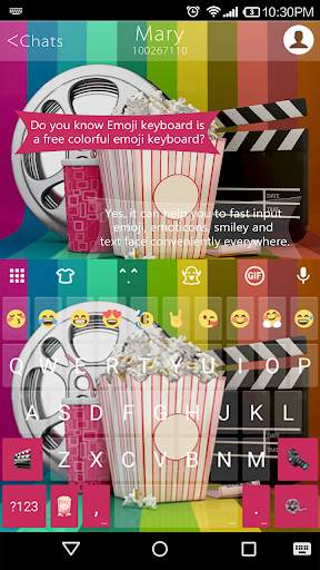 Film Emoji Keyboard Theme screenshot 3