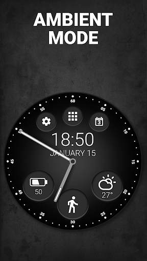 Black Classic Watch Face скриншот 6
