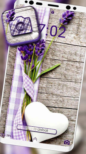 Lavender Heart Launcher Theme screenshot 3