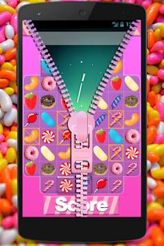 Lovely Candy Zip Screen Lock screenshot 6