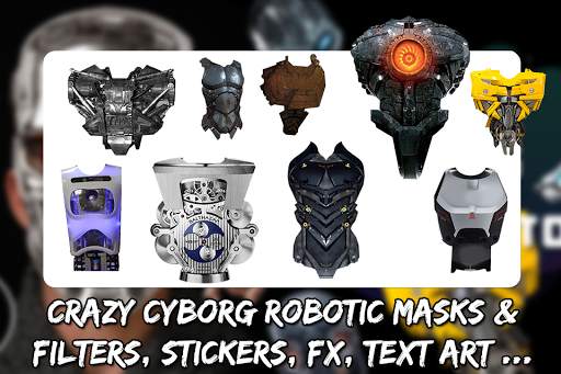 CYBORG CAMERA PHOTO EDITOR -ROBOT STICKERS ON FACE screenshot 2