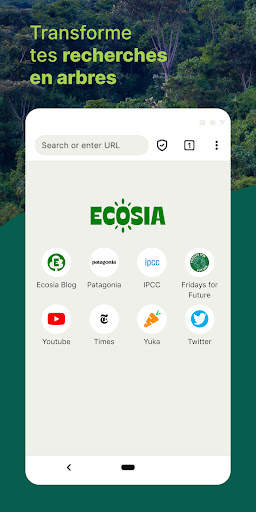 Ecosia: Le navigateur écolo screenshot 1