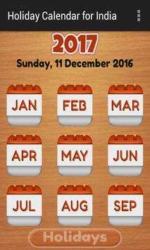 2017 Holiday Calendar India screenshot 2
