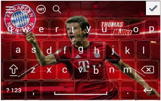 Thomas Muller Theme Keyboard स्क्रीनशॉट 1
