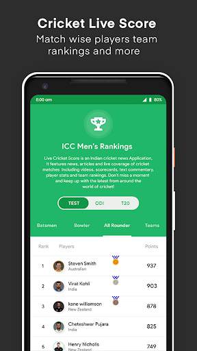 Live Cricket Score : Live Line, Schedule & News screenshot 5