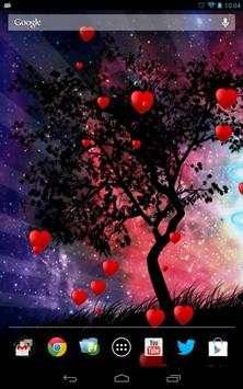 Romantic floating hearts LW screenshot 5