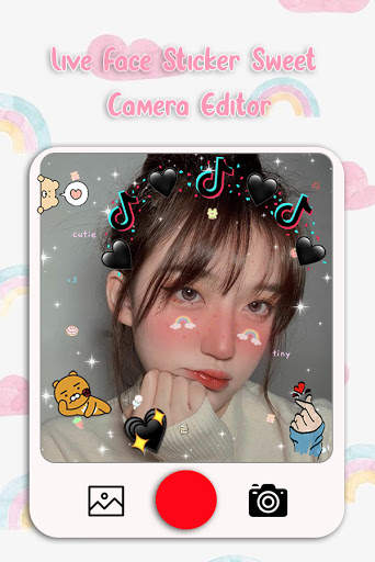 Live Face Stickers Sweet Camera  Editor screenshot 5