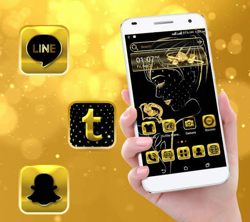 Golden Girl Launcher Theme screenshot 1