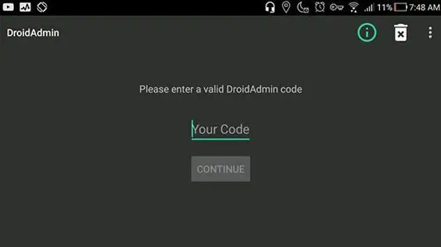 DroidAdmin for Android - Advice screenshot 2