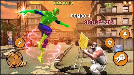 Superhero Iron Spider Battle: Vice City Fighter screenshot 4