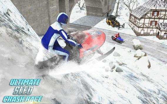 Snowmobile : Snow Mountain Sled Crash Racing screenshot 7