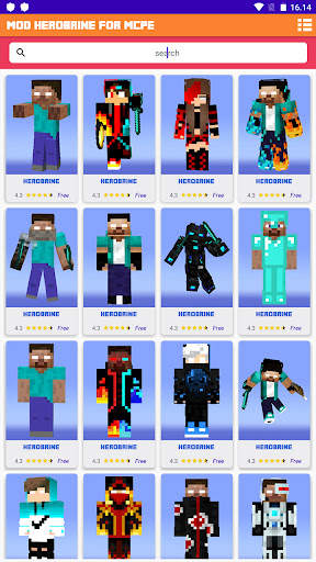 Mod Herobrine Monster School screenshot 5