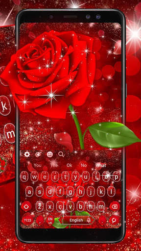 Romantic Red Rose Keyboard screenshot 2