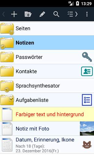 Hierarchische notizen screenshot 1