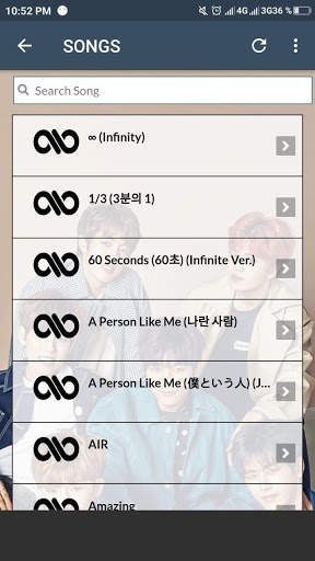 INFINITE Lyrics (Offline) screenshot 4