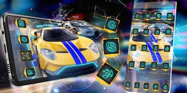 Neon Yellow Car Theme screenshot 4
