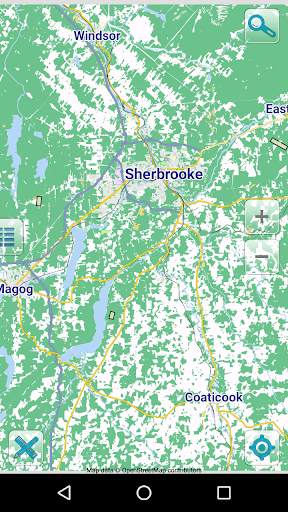 Map of Sherbrooke offline screenshot 1