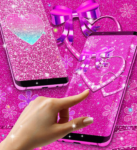 Pink glitter live wallpaper screenshot 4