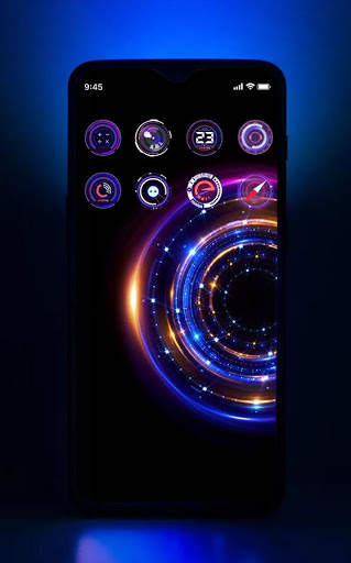 Colorful Tech theme one plus 7 pro launcher screenshot 4