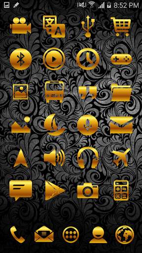 ICON PACK GOLD THEME LAUNCHER screenshot 4