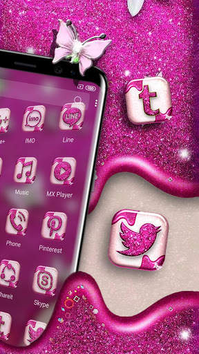 Glitter Butterfly Launcher Theme screenshot 3