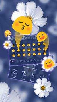 White Daisy Keyboard Theme screenshot 2