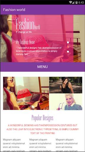 Fashion World screenshot 1