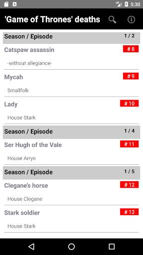 "Game of Thrones" Deaths screenshot 1