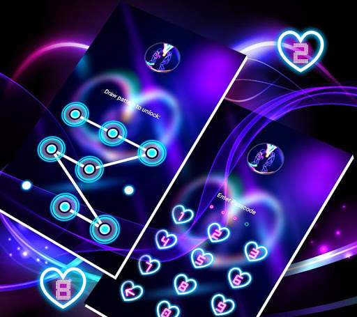Neon Heart Launcher Theme screenshot 6