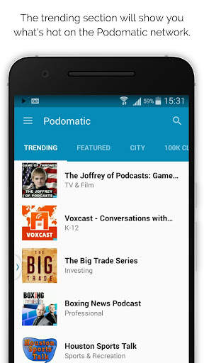 Podomatic Podcast & Mix Player screenshot 2